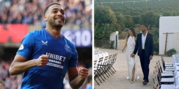 Super Eagles striker Cyriel Dessers marries lover Rosaline DeRuysscher