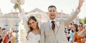 Diogo Dalot marries longtime partner Claudia Lopes in elegant Portuguese ceremony
