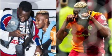 Victor Osimhen, Boniface hang out in Lagos club