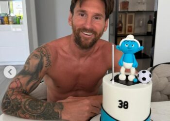 Messi turns 38 with Smurfs cake as Antonela teases him playfully