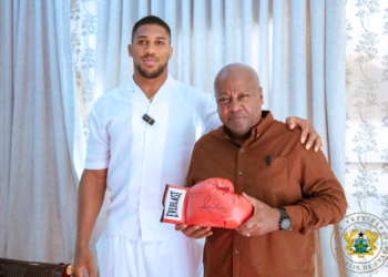 Anthony Joshua lauds Ghana in courtesy meeting with President Mahama