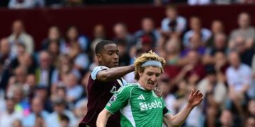 Konsa sees red as Villa force Isak-less Newcastle to a stalemate