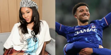 Jadon Sancho sparks romance rumors with Saweetie via neck tattoo