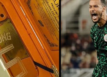 Super Eagles captain Ekong shows off customized gold-plated iPhone 17
