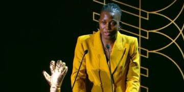 Three-peat sealed! Super Falcons Nnadozie wins best goalkeeper at CAF Awards