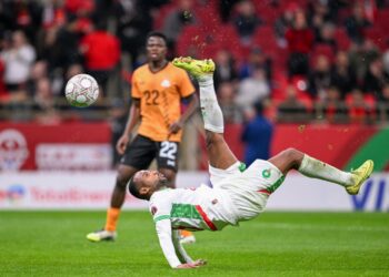 El Kaabi powers Morocco into second round as Zambia crash out