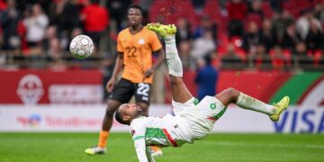 El Kaabi powers Morocco into second round as Zambia crash out