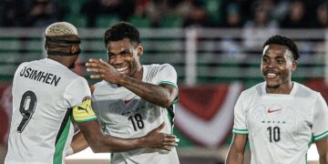 Super Eagles fly over Uganda to finish with maximum points