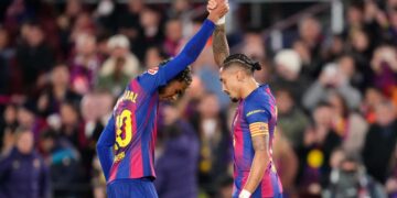Raphinha’s brace increases Barcelona’s gap over Madrid as Atletico edge Valencia to stay within top four