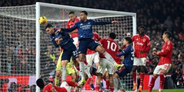 Sels stalls Arsenal’s title charge at City Ground, Chelsea see-off Brentford as Burnley hold Liverpool at Anfield