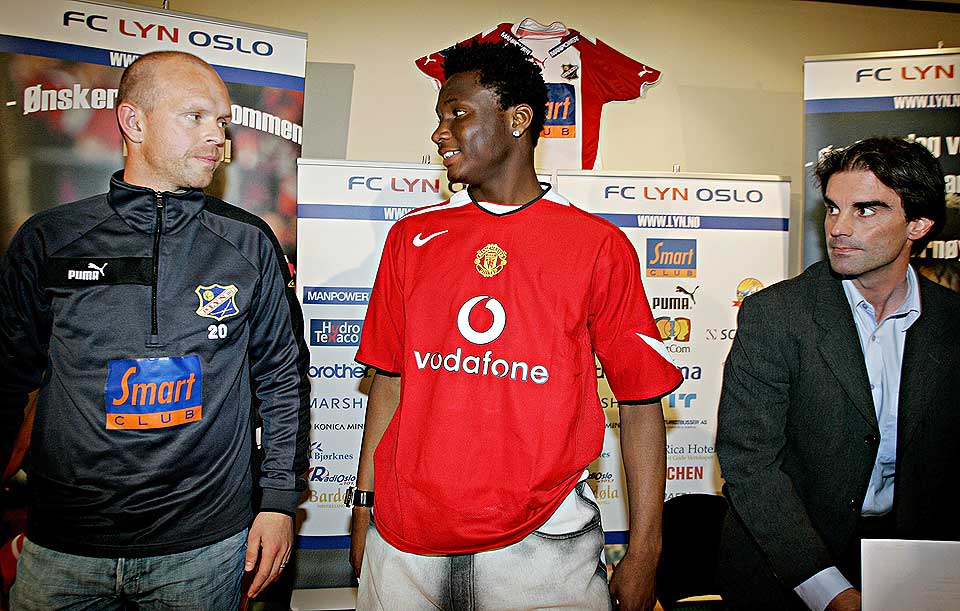 Mikel Obi unveiling with Manchester United