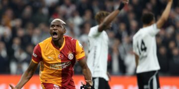 Osimhen powers 10-man Galatasaray to Istanbul Derby victory over Ndidi’s Besiktas
