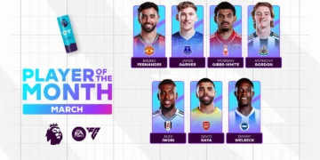 Alex Iwobi to contend with Fernandes, five others For Premier League Player of the Month