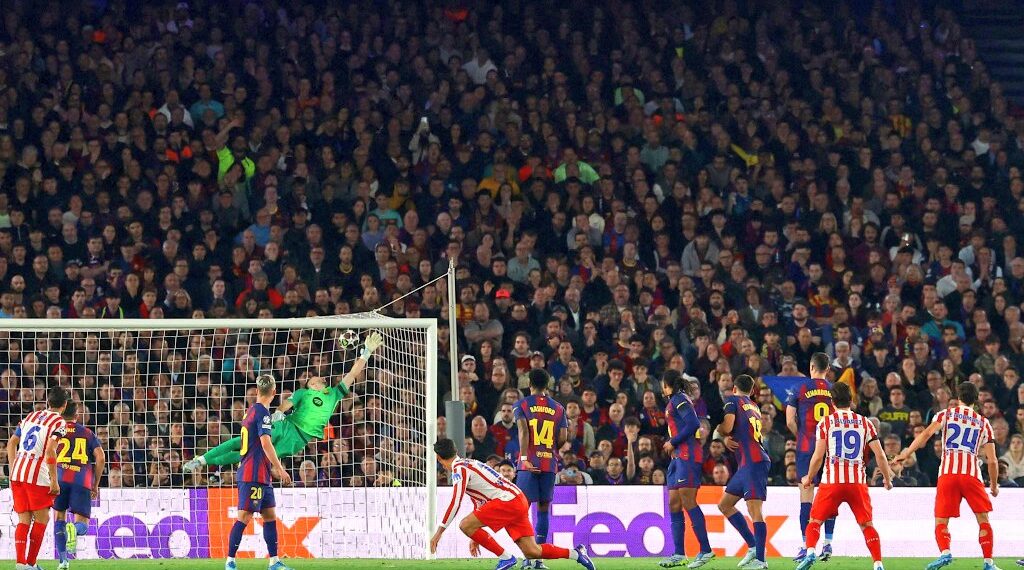 Atleti’s famous Camp Nou win pushes Barcelona close to Champions League exit