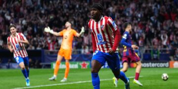 Ademola Lookman sends Barcelona out of Champions League as Atleti reach last four