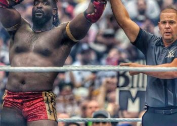 Oba Femi Retires Brock Lesnar, signals end of an era at WrestleMania