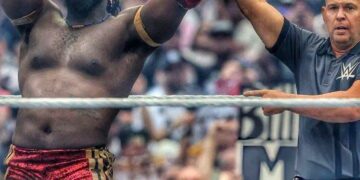 Oba Femi Retires Brock Lesnar, signals end of an era at WrestleMania