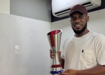 J.J Okocha receives FIFA World Cup Superior Player of the Match Winner Award