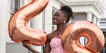 Rinsola Babajide marks 28th birthday in stunning pink sleeveless gown