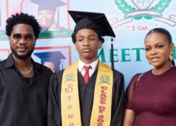 Brown Ideye’s son “Brown Junior” graduates from high school! Video