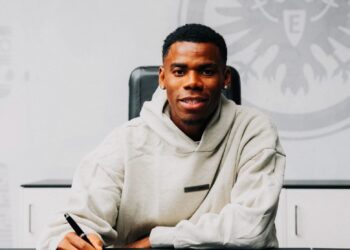 Onyedika reacts after sealing Frankfurt move