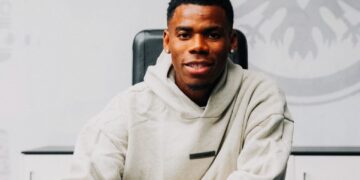 Onyedika reacts after sealing Frankfurt move